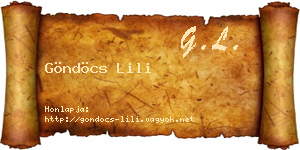 Göndöcs Lili névjegykártya