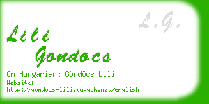 lili gondocs business card